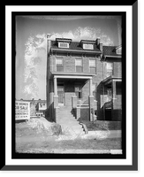 Historic Framed Print, [Row house],  17-7/8" x 21-7/8"