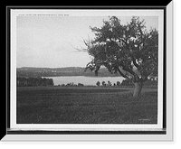 Historic Framed Print, Laurel Lake, Westinghouse estate, Lenox, Mass.,  17-7/8" x 21-7/8"