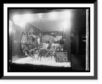 Historic Framed Print, Saks Fur Co., front - 3,  17-7/8" x 21-7/8"