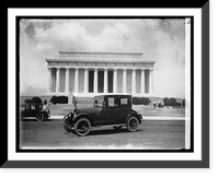 Wescott coupe in front of Lincoln memorial, Washington, D.C, Antique Wall Art