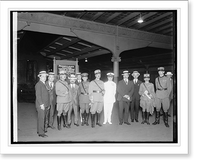 Historic Framed Print, General Pietro Badoglio & group, 7/13/21,  17-7/8" x 21-7/8"