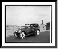 Historic Framed Print, Margt. Gorman in Birmingham car,  17-7/8" x 21-7/8"