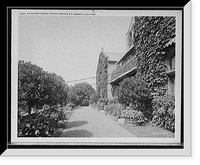 Historic Framed Print, On the front terrace, country home of W.E.S. Griswold, Lenox, Mass.,  17-7/8" x 21-7/8"