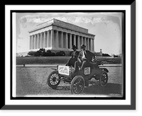 Oldsmobile (Mr. Wilburn D. Thomas), in front of Lincoln Memorial, Washington, D.C, Historic Print