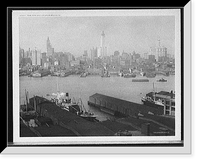 Historic Framed Print, New York skyline from Brooklyn,  17-7/8" x 21-7/8"