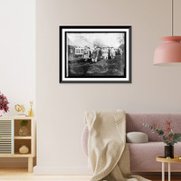 Historic Framed Print, Marshal Foch at Mt. Vernon, [Virginia],  17-7/8" x 21-7/8"