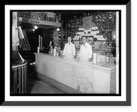 Historic Framed Print, Peoples Drug store, 18 & Col. Rd., [Washington, D.C.], soda fountian,  17-7/8" x 21-7/8"