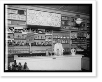 Historic Framed Print, Peoples Drug store, 31 & M, [Washington, D.C.], soda fountian,  17-7/8" x 21-7/8"