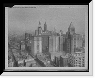 Historic Framed Print, Big buildings of Lower Manhattan, New York,  17-7/8" x 21-7/8"