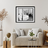 Historic Framed Print, Mt. Vernon, [Virginia], Maine room,  17-7/8" x 21-7/8"
