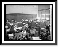 Historic Framed Print, Eastern High, Typewriting class, [Washington, D.C.],  17-7/8" x 21-7/8"