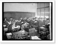 Historic Framed Print, Eastern High, Typewriting class, [Washington, D.C.],  17-7/8" x 21-7/8"