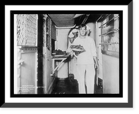 U.S.S. North Dakota. Messmen being served from Crew's Galley, Navy Yard, New York, June, Historic Print