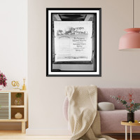 Historic Framed Print, [Washington-Virginia Railway advertisement for route from Washington, D.C. to Mt. Vernon,  17-7/8" x 21-7/8"