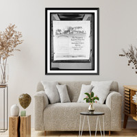 Historic Framed Print, [Washington-Virginia Railway advertisement for route from Washington, D.C. to Mt. Vernon,  17-7/8" x 21-7/8"