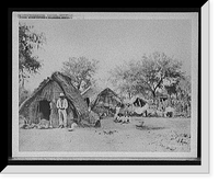 Historic Framed Print, Straw cottage, Salamanca, Mexico,  17-7/8" x 21-7/8"