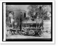 Antique Railway Print - Locomotives - Small locomotive used to draw
