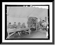 Historic Framed Print, Library War Service, YMCA Tent, Vancouver barracks, World War I,  17-7/8" x 21-7/8"