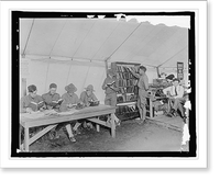 Historic Framed Print, Library War Service, YMCA Tent, Vancouver barracks, World War I,  17-7/8" x 21-7/8"