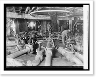 Historic Framed Print, Diffusion battery in circular arrangement. Chute from slicers overhead delivering cosett,  17-7/8" x 21-7/8"