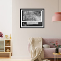 Historic Framed Print, Filter presses, Oxnard, [California], factory, four lines of evaporators in the distance,  17-7/8" x 21-7/8"