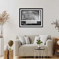 Historic Framed Print, Filter presses, Oxnard, [California], factory, four lines of evaporators in the distance,  17-7/8" x 21-7/8"