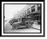 Historic Framed Print, [Automobile with ad for Oppenheimer's shop, 800 E St., N.W., Washington, D.C.],  17-7/8" x 21-7/8"