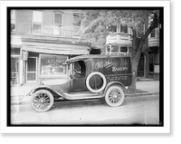 Historic Framed Print, [Automobile with ad for Wirth's Bakery, 22-32 Arcade Market, 1116 H St., N.E., Washingto,  17-7/8" x 21-7/8"