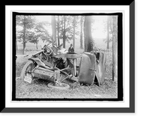 Historic Framed Print, Auto wreck, 1917,  17-7/8" x 21-7/8"