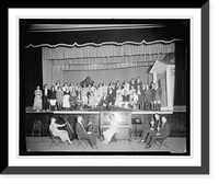 Historic Framed Print, [Stage with performer group],  17-7/8" x 21-7/8"