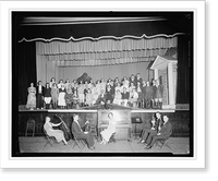 Historic Framed Print, [Stage with performer group],  17-7/8" x 21-7/8"