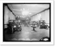 Historic Framed Print, [Auto show room],  17-7/8" x 21-7/8"