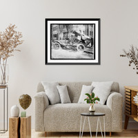 Historic Framed Print, Auto wreck 14 & T, [Washington, D.C.], 2/4/16,  17-7/8" x 21-7/8"