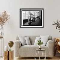 Historic Framed Print, Bureau Eng. & Ptg. Intaglio Web Press prints, [.],drives, preforates & completes postage,  17-7/8" x 21-7/8"