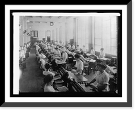 Historic Framed Print, Bureau Ptg. & Eng. machines perforating postage stamps; 146 machines, capacity 105,000 s,  17-7/8" x 21-7/8"