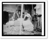 Historic Framed Print, Bureau Printing & Engraving: weighing macerated money pulp for baling & sale, [1914],  17-7/8" x 21-7/8"