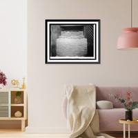 Historic Framed Print, Treasury Dept. Ofc. of U.S. Treasuer: gold & silver vault #2 Contained appoximately 47 m,  17-7/8" x 21-7/8"