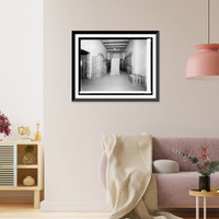 Historic Framed Print, Treasury Dept. , Internal Revenue stamp vault: about 2,500,000 sheets of stamps in this,  17-7/8" x 21-7/8"