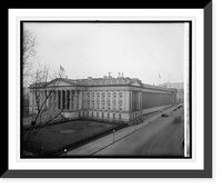 Historic Framed Print, Treasury Dept. north from 15[th St.] & Penna. Ave., [Washington, D.C.],  17-7/8" x 21-7/8"