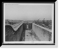 Historic Framed Print, Gatun Lock chamber, Panama Canal,  17-7/8" x 21-7/8"