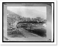 Wallace Idaho, destroyed by fire, 1915, Vintage Print