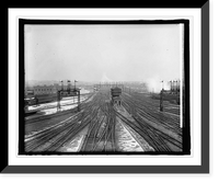 Historic Framed Print, Union Station, [Washington, D.C.], tracks in rear,  17-7/8" x 21-7/8"