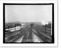 Historic Framed Print, Union Station, [Washington, D.C.], tracks in rear,  17-7/8" x 21-7/8"