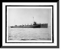 Historic Framed Print, U.S. Ship Preston,  17-7/8" x 21-7/8"