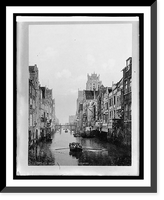 Historic Framed Print, Holland. Water front at Dordrecht,  17-7/8" x 21-7/8"