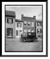 Historic Framed Print, Ford Motor Co., Ford Coupe at little house in Alex., Va.,  17-7/8" x 21-7/8"