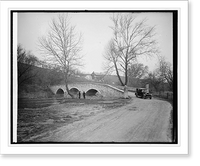 Historic Framed Print, Ford Motor Co., Lincoln at Burnside bridge [near Antietam, Maryland],  17-7/8" x 21-7/8"