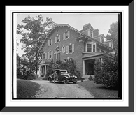 Historic Framed Print, Ford Motor Co. Lincoln [at] private residence,  17-7/8" x 21-7/8"