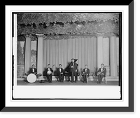 Historic Framed Print, [Band on stage],  17-7/8" x 21-7/8"