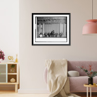 Historic Framed Print, [Band on stage],  17-7/8" x 21-7/8"